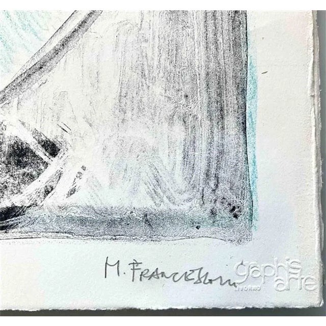 Modern Mario Francesconi, Still Life with Vase, Lithograph, 1970s For Sale - Image 3 of 4