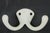 Pair of Vintage European White Ceramic Wall Hooks For Sale In New York - Image 6 of 12