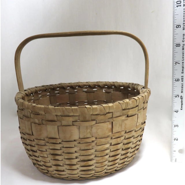 Antique Maine Penobscot Indian Hand Woven Handled Basket Chairish