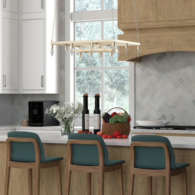 Silver Cora 14-Light Modern Linear Chandelier For Sale - Image 8 of 9