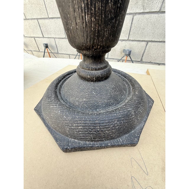 Black Pair of Gregorius Pineo Jeunet Desert Black Oak Hurricane Lamps For Sale - Image 8 of 10