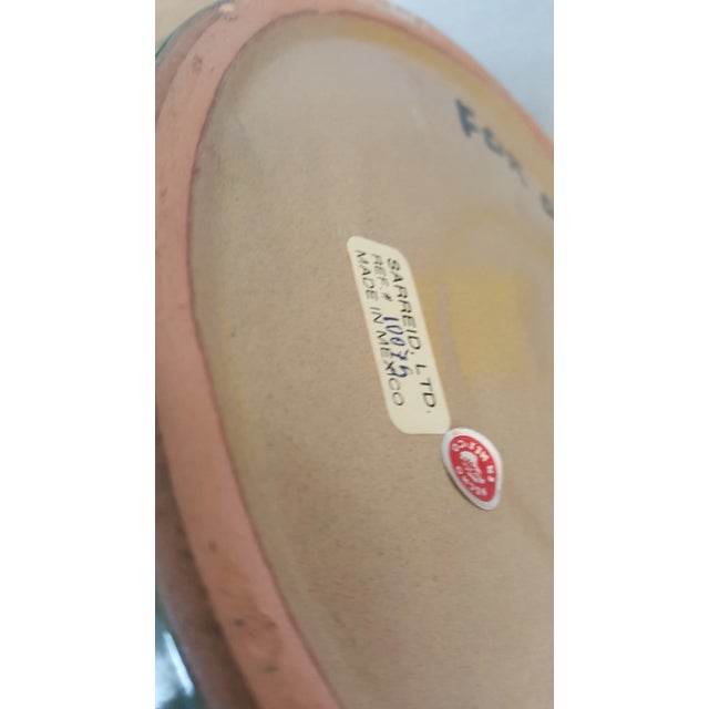 2000 - 2009 Sarreid Leaves and Asparagus Ceramic Painted Pitcher For Sale - Image 5 of 8