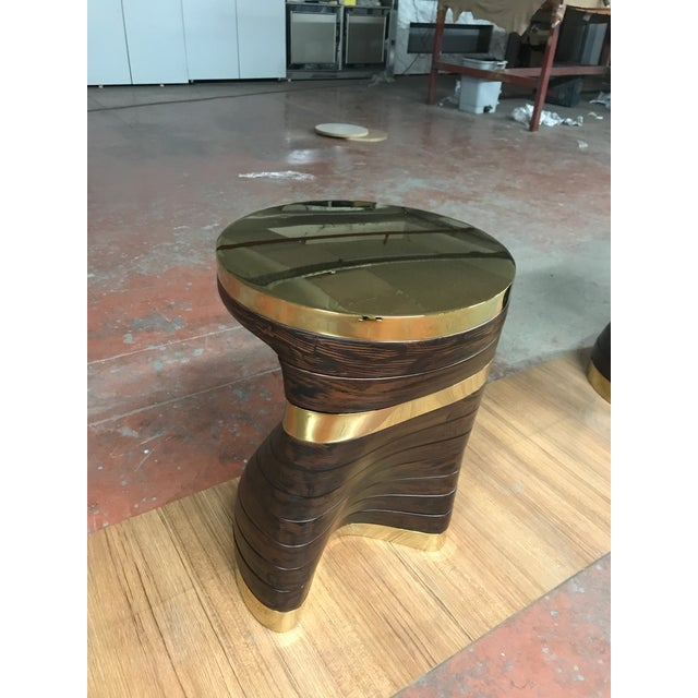 Not Yet Made - Made To Order "Matita" Coffee Table With Bronze and Wood, Handcrafted, Bizimyer Furniture, Istanbul For Sale - Image 5 of 17