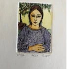 Figurative Late 20th Century Ruth Leaf Signed Limited Edition Etching "Nita" 5/20 - 9.5" x 8" For Sale - Image 3 of 3