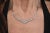 14kt White Gold and Diamond v-Shaped Herringbone Chain Necklace For Sale - Image 11 of 18