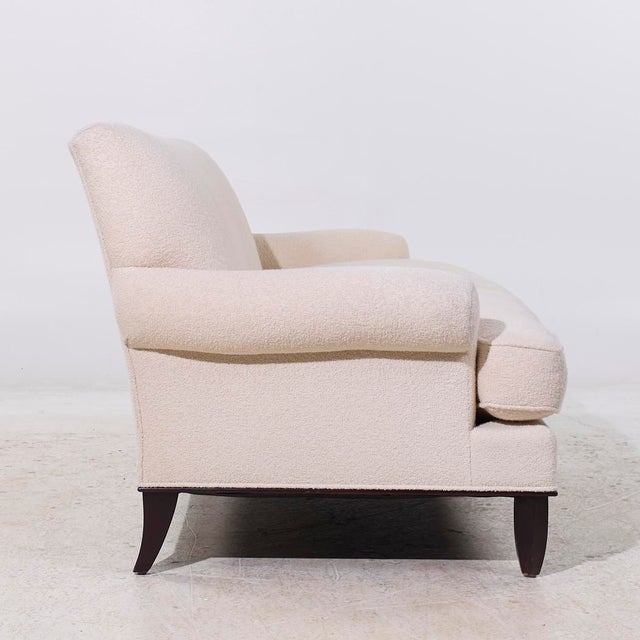 White Barbara Barry for Baker White Boucle Sofa For Sale - Image 8 of 9