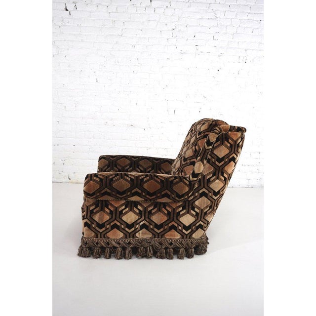 Vintage Lounge Chairs with Psychedelic Fabric, 1960s, Set of 2 For Sale - Image 6 of 8