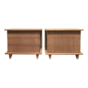 Pair of American of Martinsville Dressers Bleached Philippine Mahogany