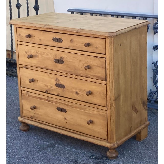 Pine Chest of Four Drawers, Denmark For Sale - Image 14 of 15
