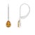 Citrine Teardrop Dangle Earrings – 925 Sterling Silver Handmade - A Pair For Sale - Image 4 of 6