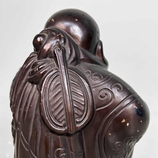 Sculpture Materials Plaster Statue of Hotei, 1950s For Sale - Image 7 of 12