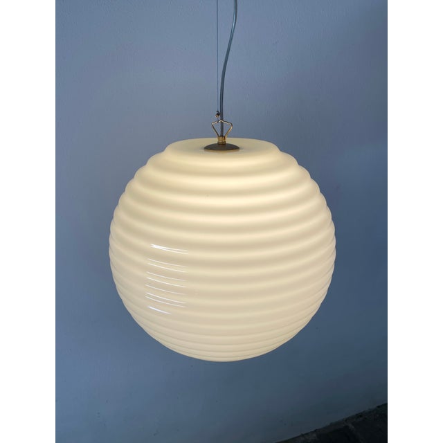 Vintage Modulo S40 Murano Ceiling Lamp by Toso - Massari for Leucos, 1990s For Sale - Image 4 of 16