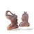 Brown Ottoman Empire Busts in Hand-Carved Wood, Set of 2 For Sale - Image 8 of 10