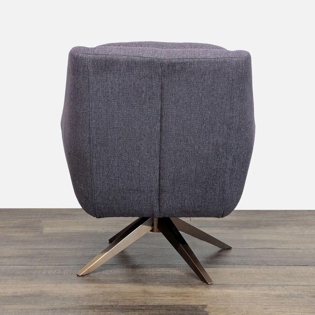2010s Sunpan Greta Swivel Modern Armchair With Pyramidal Base For Sale - Image 5 of 8