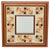 Mid-Century Modern Wood and Ceramic Mirror, 1970s For Sale