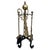 Neoclassical style brass fireplace tools. French. Circa 1970.