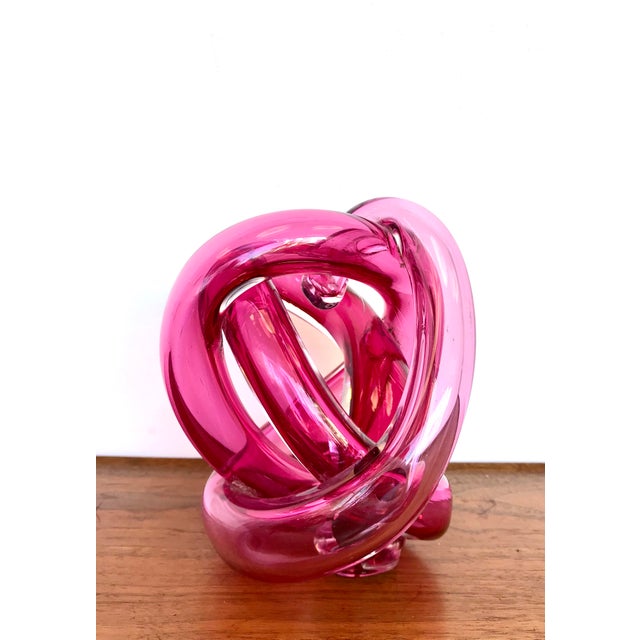 Pink Glass Knot Sculpture Chairish
