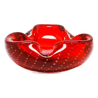 Sommerso Murano Glass Bowl by G. Ferro, Italy, 1950s For Sale