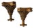 Vintage Burnished Gold Decorative Wall Brackets - A Pair For Sale