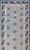 Turkish Khotan Designed Runner With Pomegranate Design in Cream, Tan and Blues For Sale - Image 4 of 11