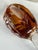 Art Deco Amber Overlay Cut Crystal Decanter & Cordial Glasses, 1930s, Set of 5 For Sale - Image 13 of 17