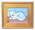 2020s Folk Art White Kitten Cat Portrait Painting Including the Antiqued Gold Wood Frame For Sale - Image 5 of 5