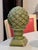 1950s 1950s Pair of Green Glazed Ceramic Artichoke Finials on Plinths For Sale - Image 5 of 7