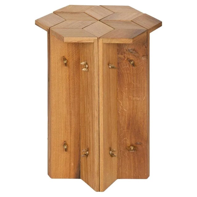 Mike Reclaimed Oak Stool by Fred and Juul For Sale - Image 10 of 10