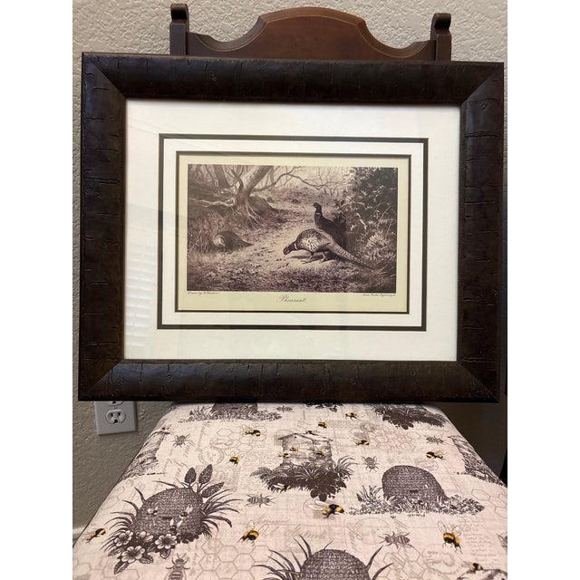 Early 21st Century Framed Game Bird Prints After Archibald Thorburn, Pheasant & Ryper – A Pair For Sale - Image 5 of 12