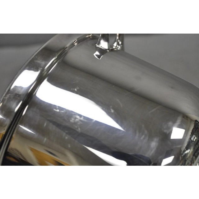 Vintage Sheffield Art Deco Silver Plated Glass Lined Covered Ice Bucket W/ Lid For Sale - Image 10 of 13