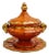 Vintage Mid-Century Italian Gilt Terracotta Tureen & Underplate For Sale