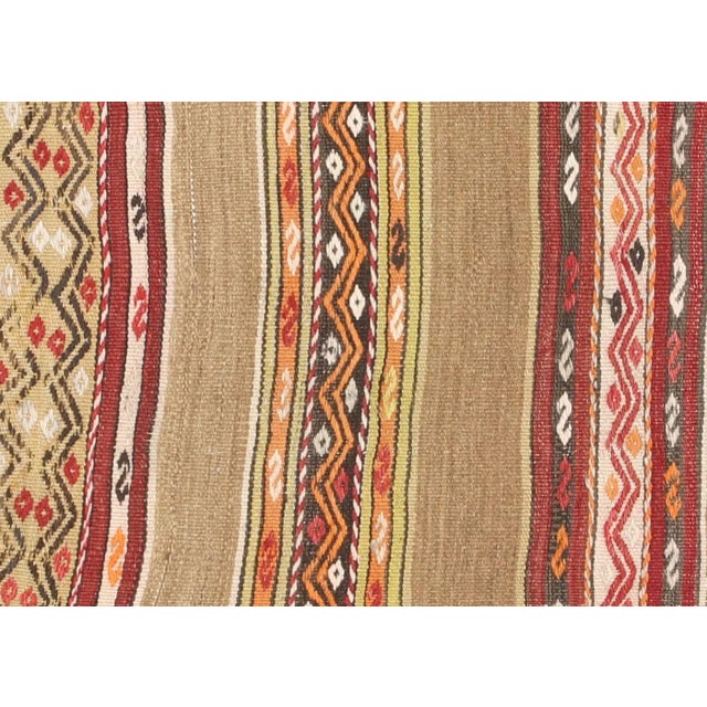 1950s Turkish Kilim. Hand woven with wool on wool foundation in the Oushak region of Turkey. Kilims & Flat Weaves are rugs...
