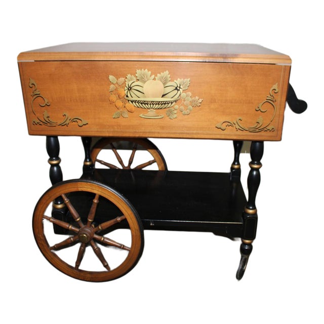 Heywood Wakefield HitchcockStyle Tea Cart Chairish