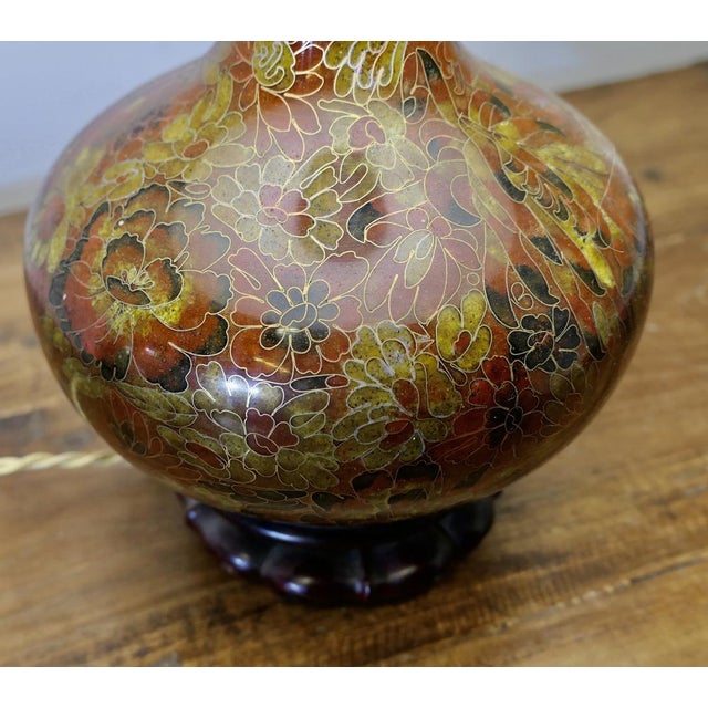 Cloisonné Baluster Urn Table Lamp, 1920s For Sale - Image 3 of 7