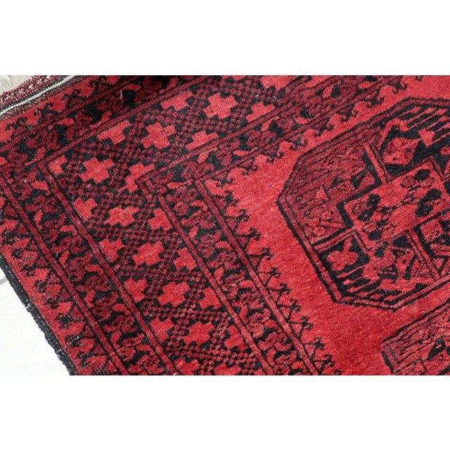 1920s, Antique Afghan Ersari Handmade Rug 4 X 6 For Sale - Image 13 of 14