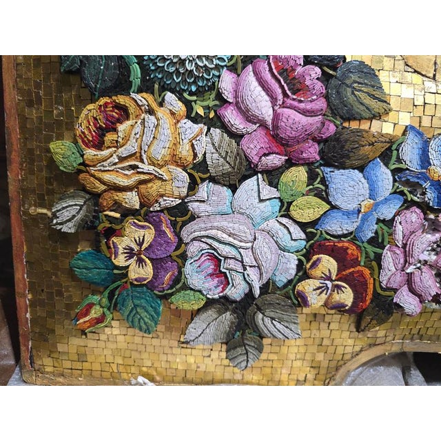 Antique Venetian Micromosaic Mirror with Giltwood Frame, 1880 For Sale - Image 4 of 11