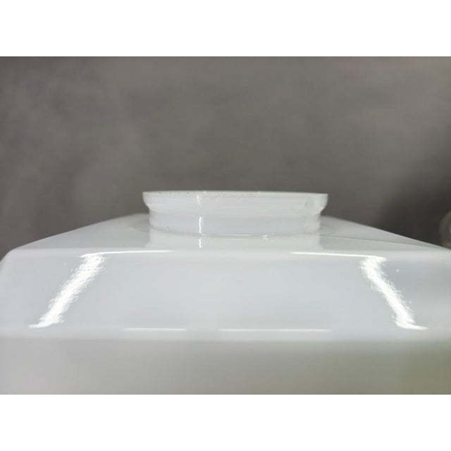 Black Art Deco Nickel Wall Lights with Milky Glass Shades, 1930s, Set of 2 For Sale - Image 8 of 11