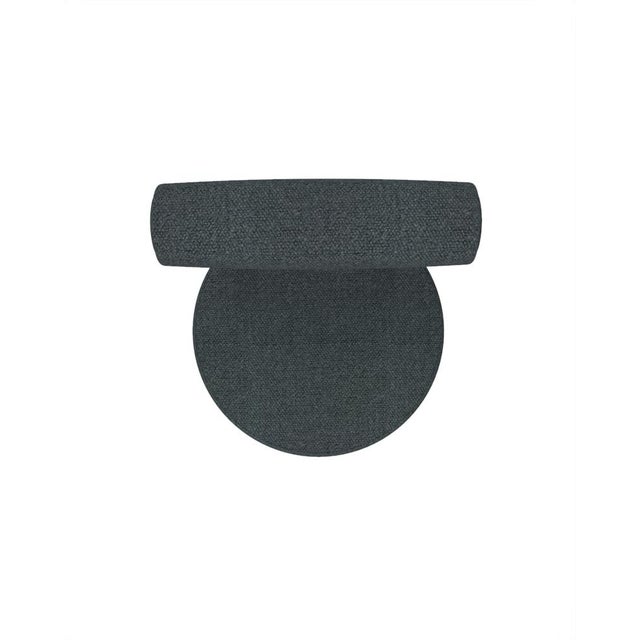 Not Yet Made - Made To Order Collector Modern Moca Bar Chair in Safire 10 Fabric and Smoked Oak by Studio Rig For Sale - Image 5 of 7