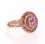 Contemporary 2.68 Carat Pink Sapphire Diamond 14 Karat Rose Gold Ring, Size 7 For Sale - Image 3 of 9