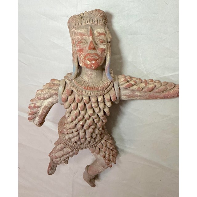 Antique 19th Century Mexican Handmade Terracotta Pottery Warrior Sculpture For Sale In New York - Image 6 of 13