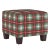 Spritely Home Square Ottoman in Green Nicolas Plaid For Sale - Image 4 of 5