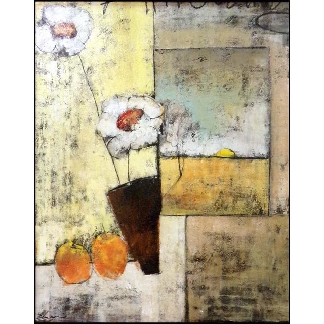 "Sunrise Still Life" Helen Zarin Expressionist Oil Painting, Framed For Sale - Image 4 of 5