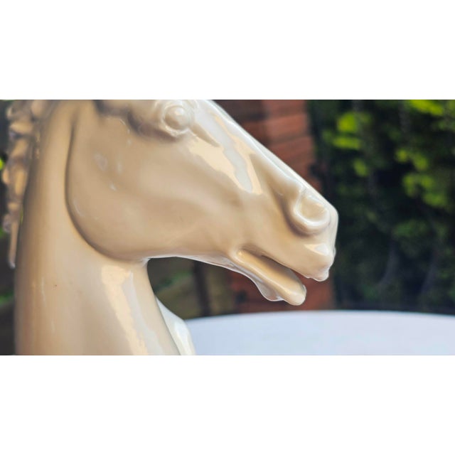 Porcelain Horse Head from Aelteste Volkstedter Porzellanmanufaktur, Thuringia, 1950s. For Sale - Image 4 of 9
