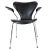 Series Seven Chair Model 3207 with Black Leather by Arne Jacobsen for Fritz Hansen, 2000s For Sale