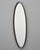 1950s Italian Mid-Century Walnut Oval Mirror For Sale - Image 5 of 11