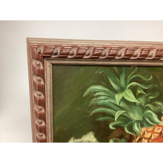 Paint Antique Fruit Still Life Oil Painting Signed MayO’s Framed For Sale - Image 7 of 8