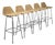 Rattan Bar Stools by Rohé Noordwolde, Netherlands, 1960s, Set of 5 For Sale
