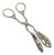 Vintage Italian Handmade Genuine Silver Decorative Sugar Cube Tonges with Rose Flower Motif, 1970s For Sale