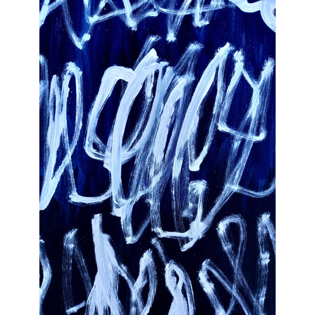 Writings No. 3 — Abstract Original Oil Painting Inspired by Cy Twombly For Sale - Image 6 of 8