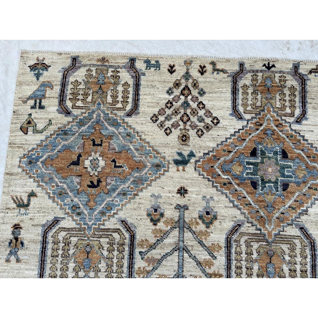 Ivory Tribal Qashqai Carpet 8x10 For Sale - Image 6 of 6